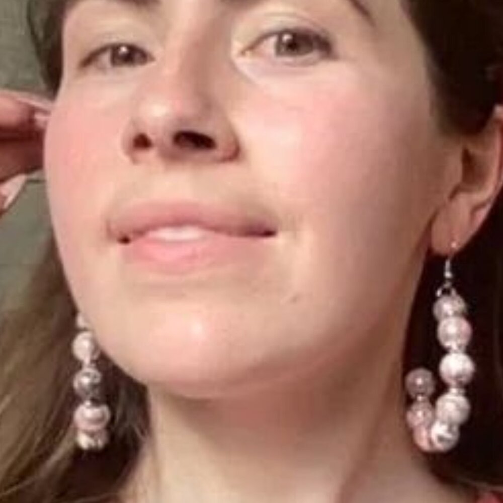 Unique Handmade Pink Earrings